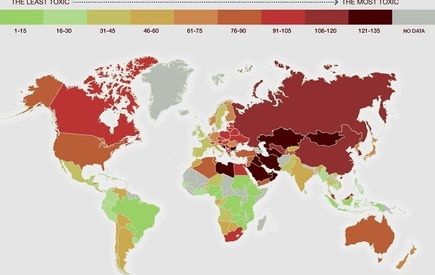 Un nuevo mapa revela cuáles son los países más tóxicos del planeta