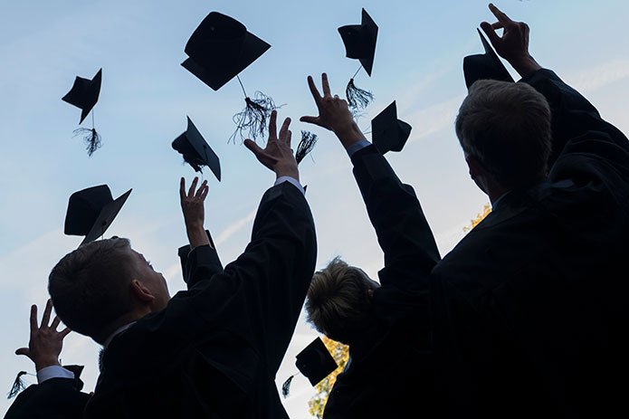 graduación, birretes