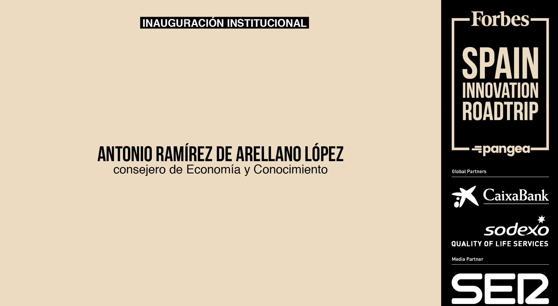 #SpainRT – Inauguración Institucional a cargo de Antonio Ramírez de Arellano López, consejero de Economía y Conocimiento