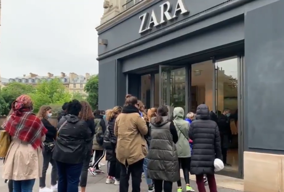 Zara largas colas Francia