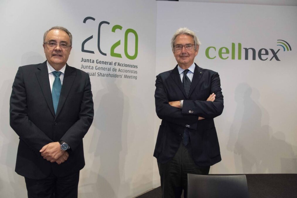 Tobías Martínez y Franco Bernabè, CEO y presidente no ejecutivo de Cellnex Telecom