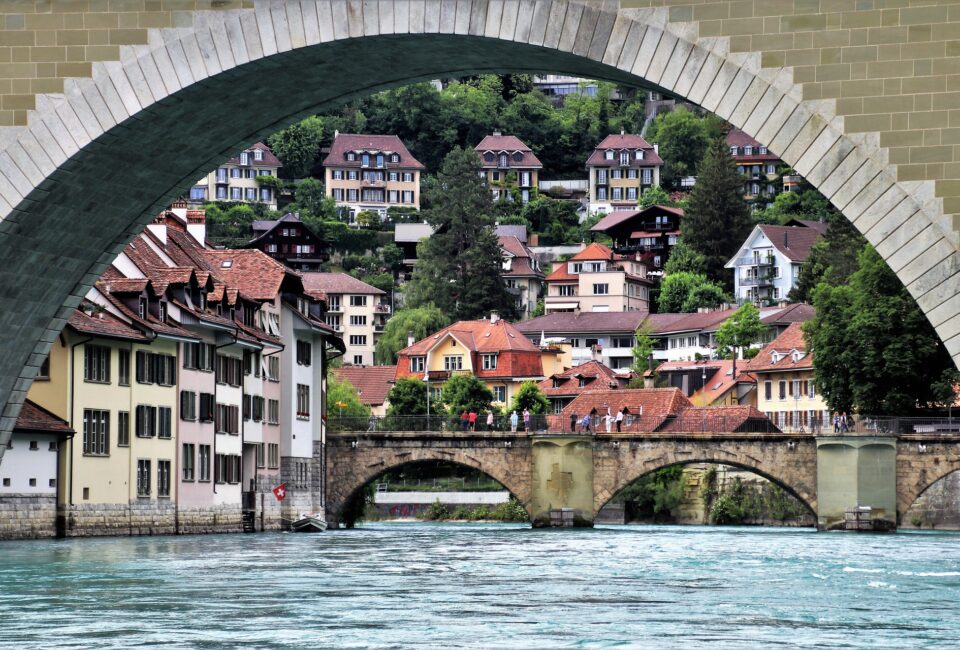 Berna, Suiza, puente, rio