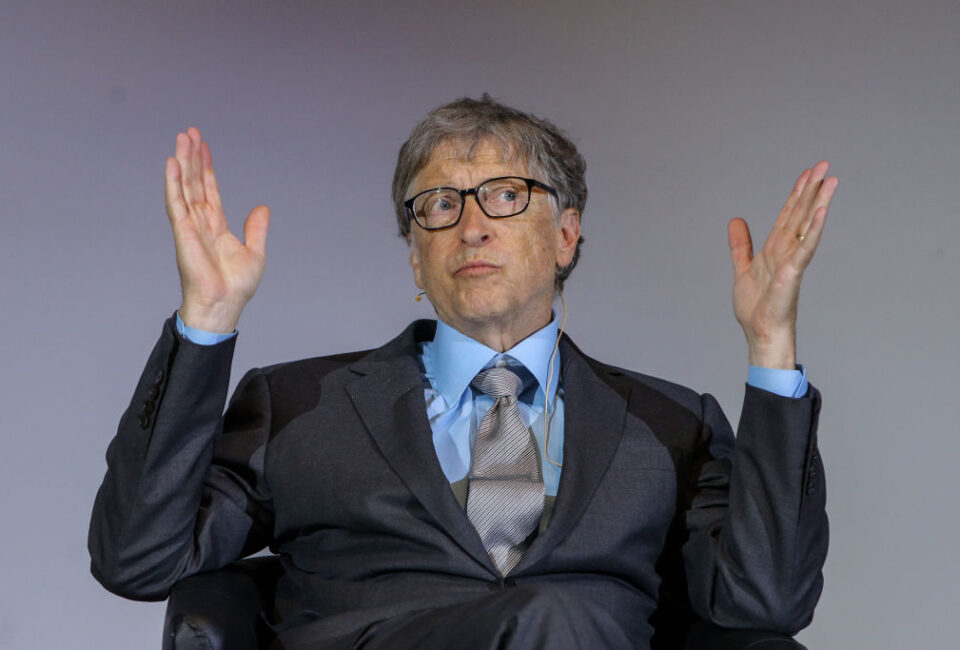 Bill Gates dando una conferencia en la Universidad de Berlín en octubre de 2018. Foto: Christian Marquardt (Getty Images)