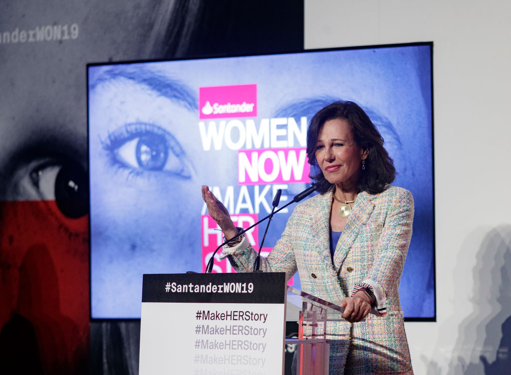 La presidenta de Banco Santander, Ana Botín. (Getty)