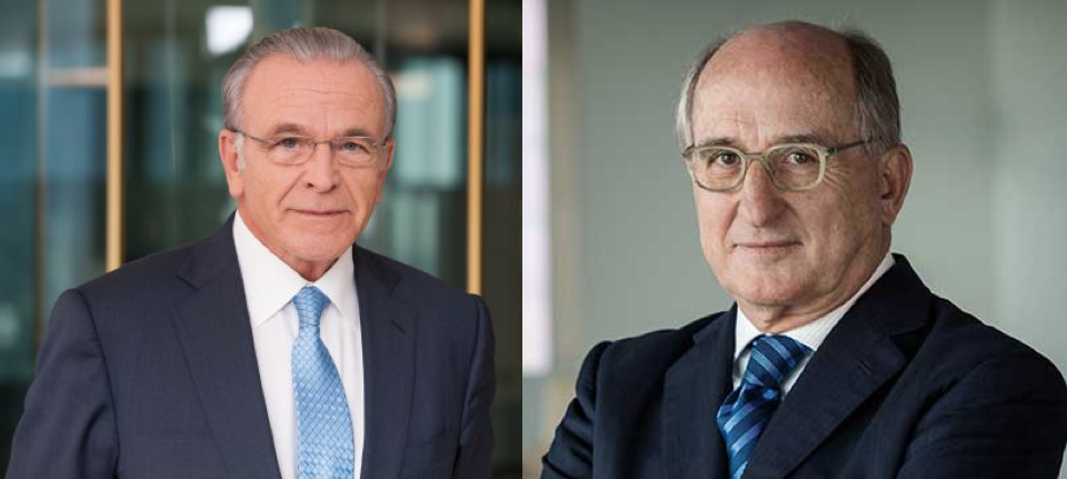 Isidro Fainé, presidente de Fundación "la Caixa", y Antonio Brufau, presidente de Repsol