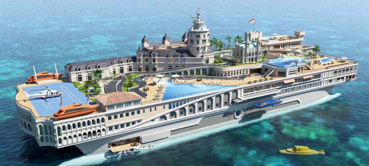 ‘The streets of Monaco’, el megayate de Yacht Island Design