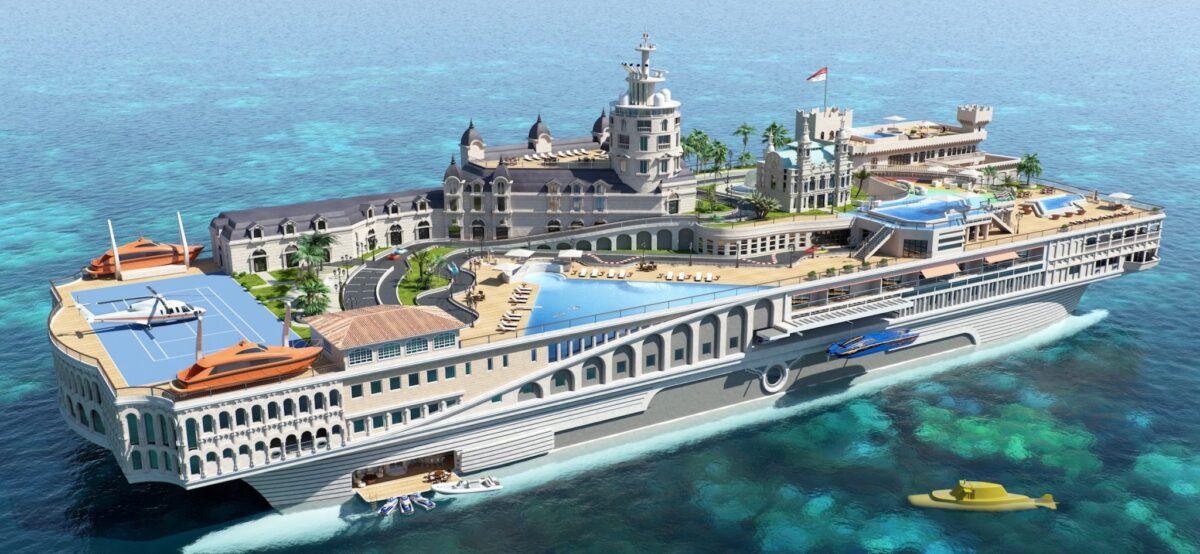 ‘The streets of Monaco’, el megayate de Yacht Island Design