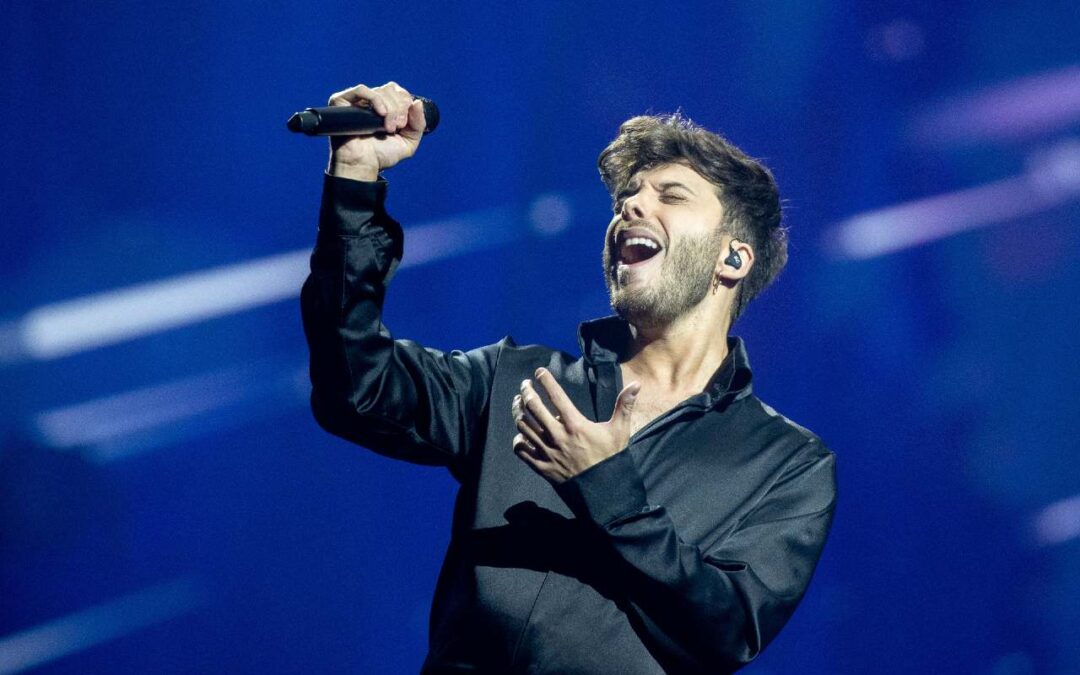 Actuación de Blas Cantó, representante de España en Eurovisión 2021 en Rotterdam.