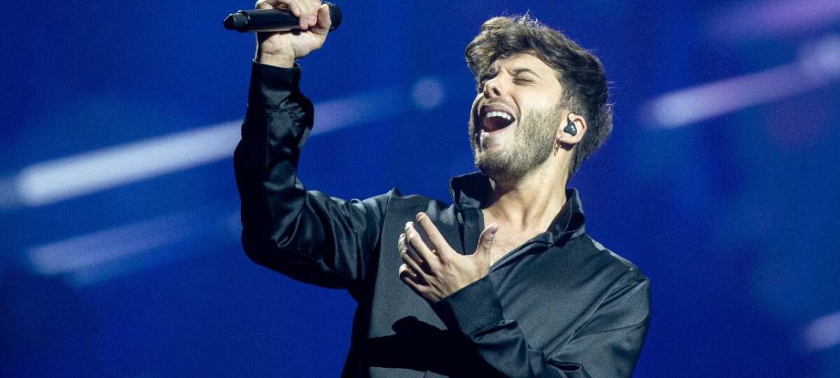 Actuación de Blas Cantó, representante de España en Eurovisión 2021 en Rotterdam.