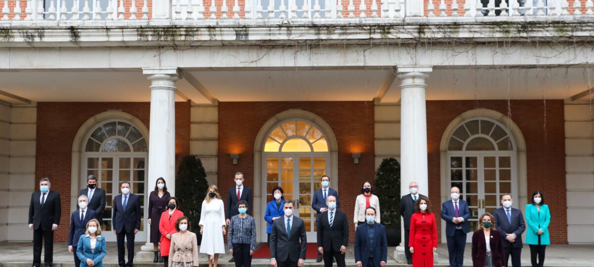 Gobierno de coalición del PSOE y Unidas Podemos en el Complejo de Moncloa, en Madrid (España), el pasado mes de febrero. Foto: Europa Press