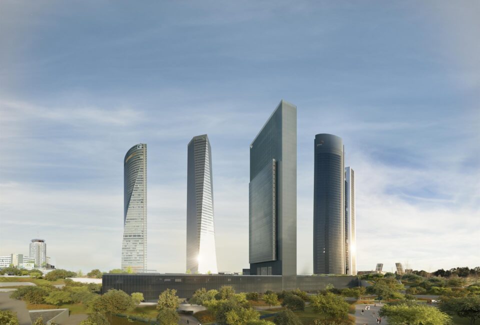 Terminan las obras de Caleido, la quinta torre del distito financiero de Madrid