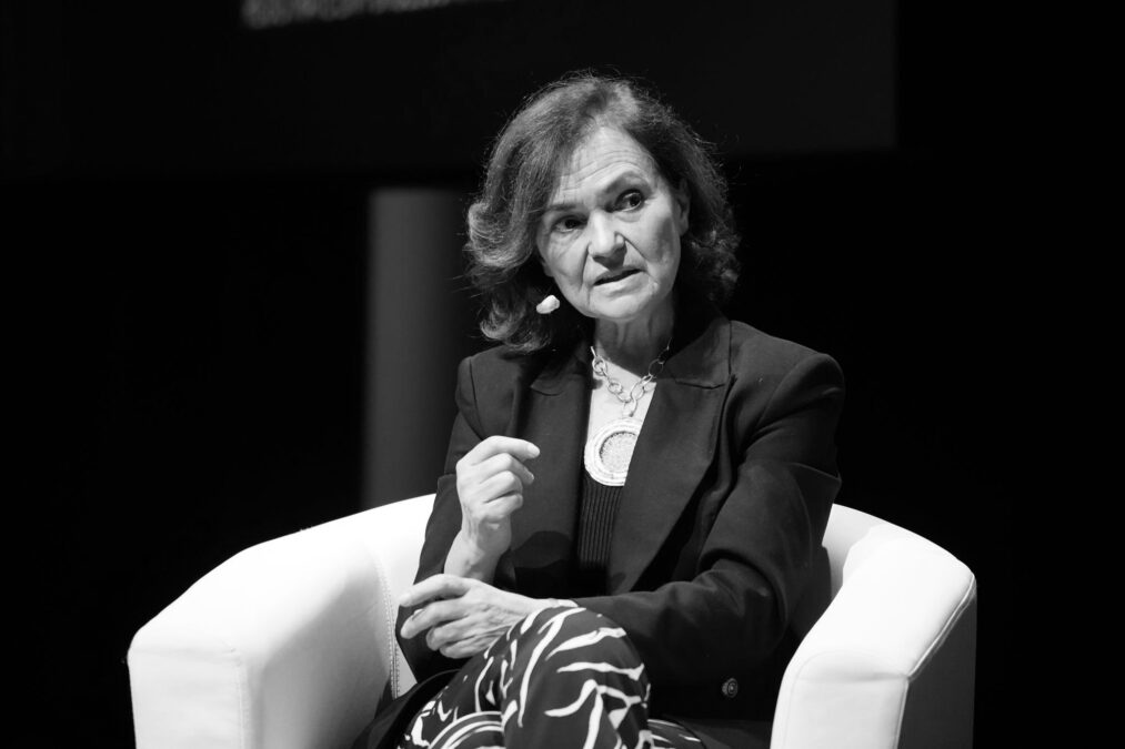 Carmen Calvo, diputada en el Congreso de los Diputados por Madrid, durante su intervención en el Forbes Power Summit Women 2021 celebrado en el Gran Teatre del Liceu de Barcelona. (Foto: Joan Mateu Parra)