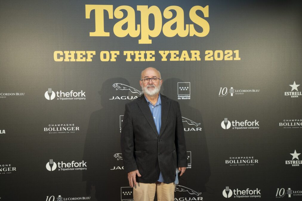 El chef Ricardo Sanz en la gala Chef of the Year 2021 celebrada por Tapas Magazine.
