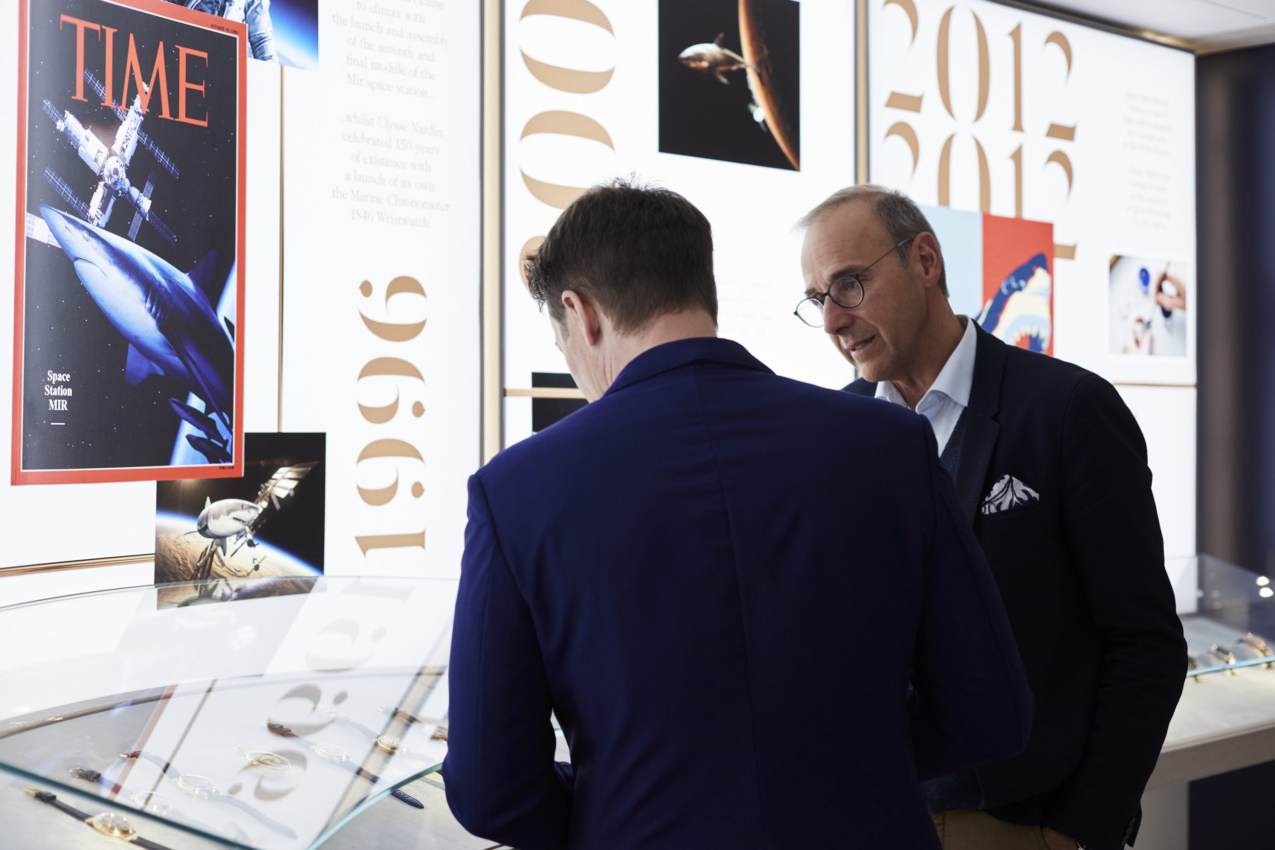 Massimo Bonfigli, director de Patrimonio de Ulysse Nardin, en la nueva sala de exposiciones de la relojera suiza.