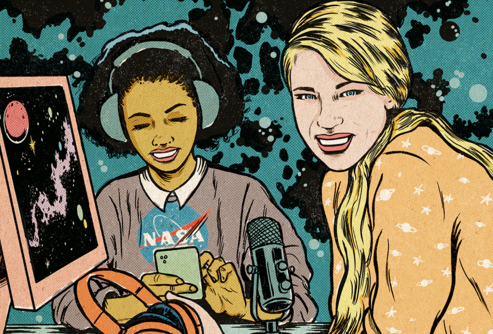 Ilustración podcast mujeres