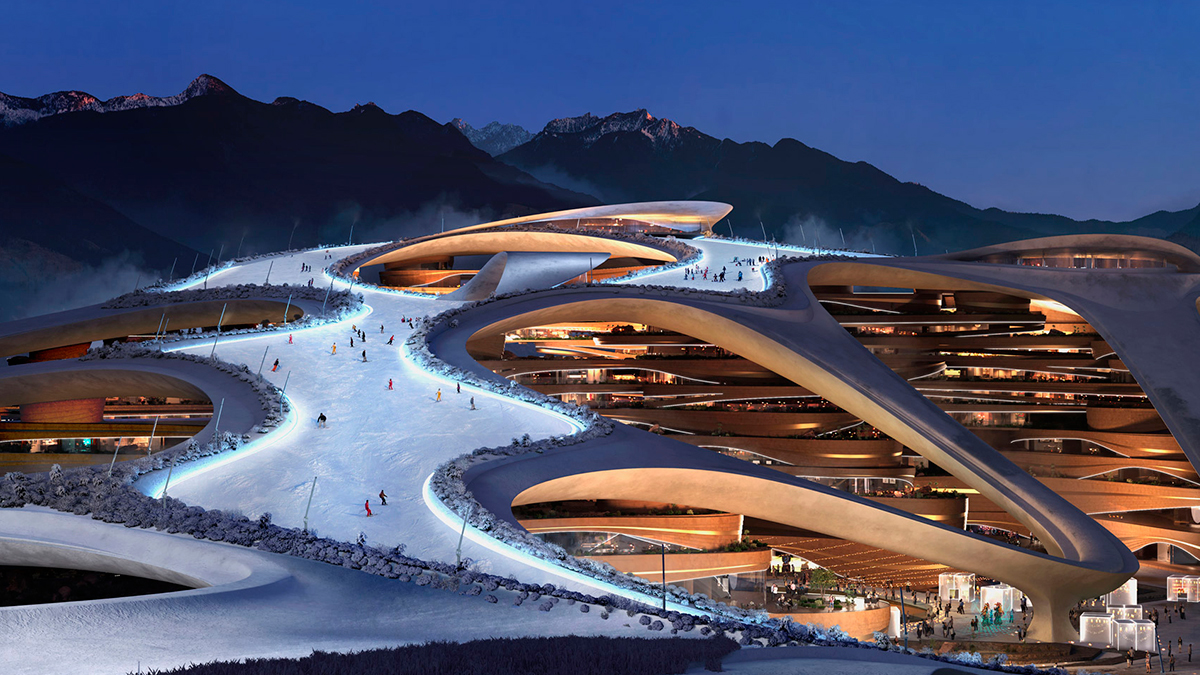 Aquí está la pista de esquí de $ 500 mil millones que se está construyendo en la megaciudad futurista de Neom en Arabia Saudita