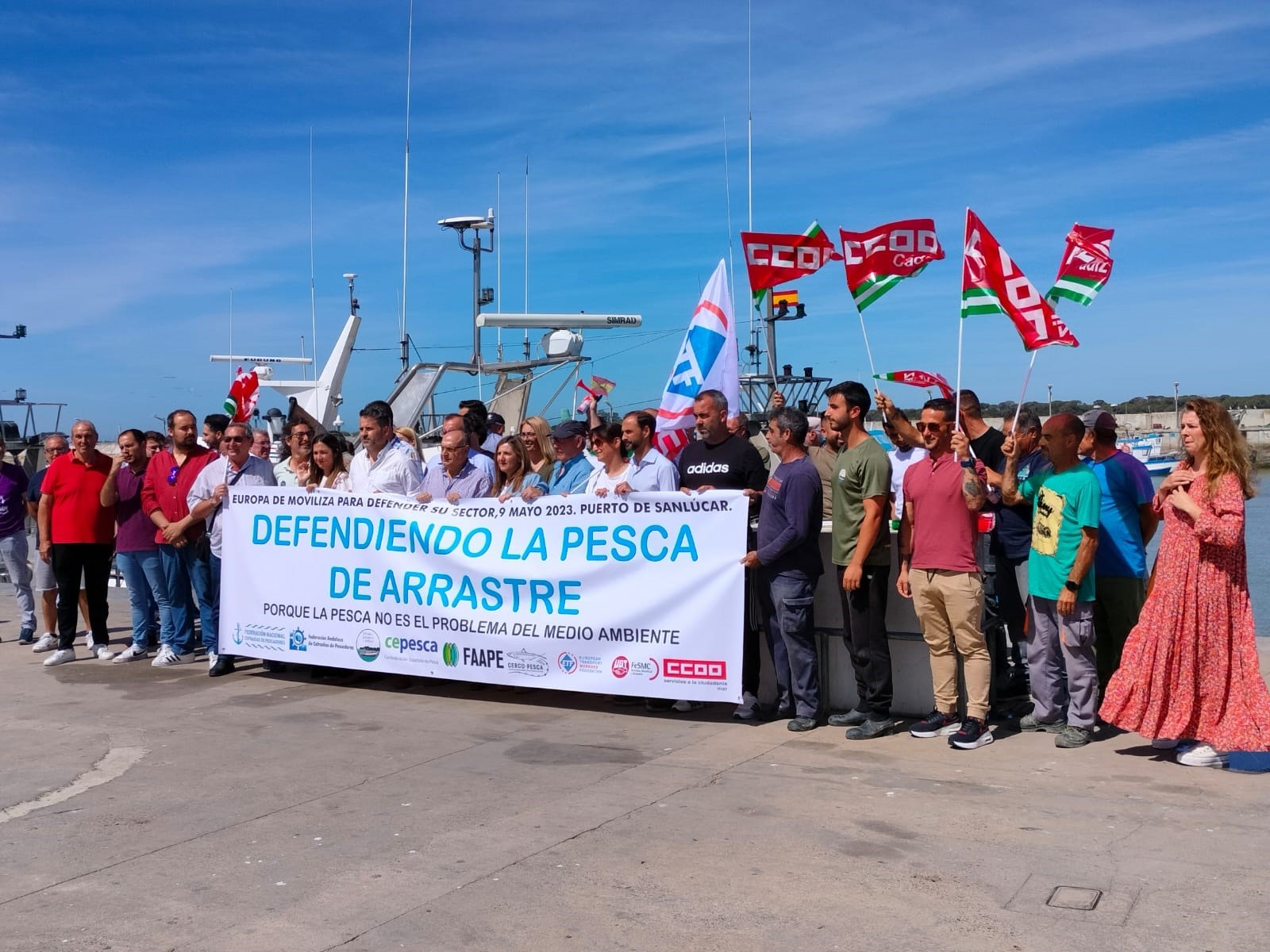 El sector pesquero protesta en bloque en diferentes puertos españoles contra las políticas de la CE