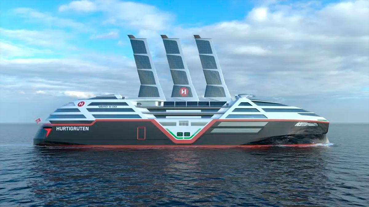 Este es el revolucionario diseño del nuevo crucero ‘cero emisiones’ presentado por la noruega Hurtigruten