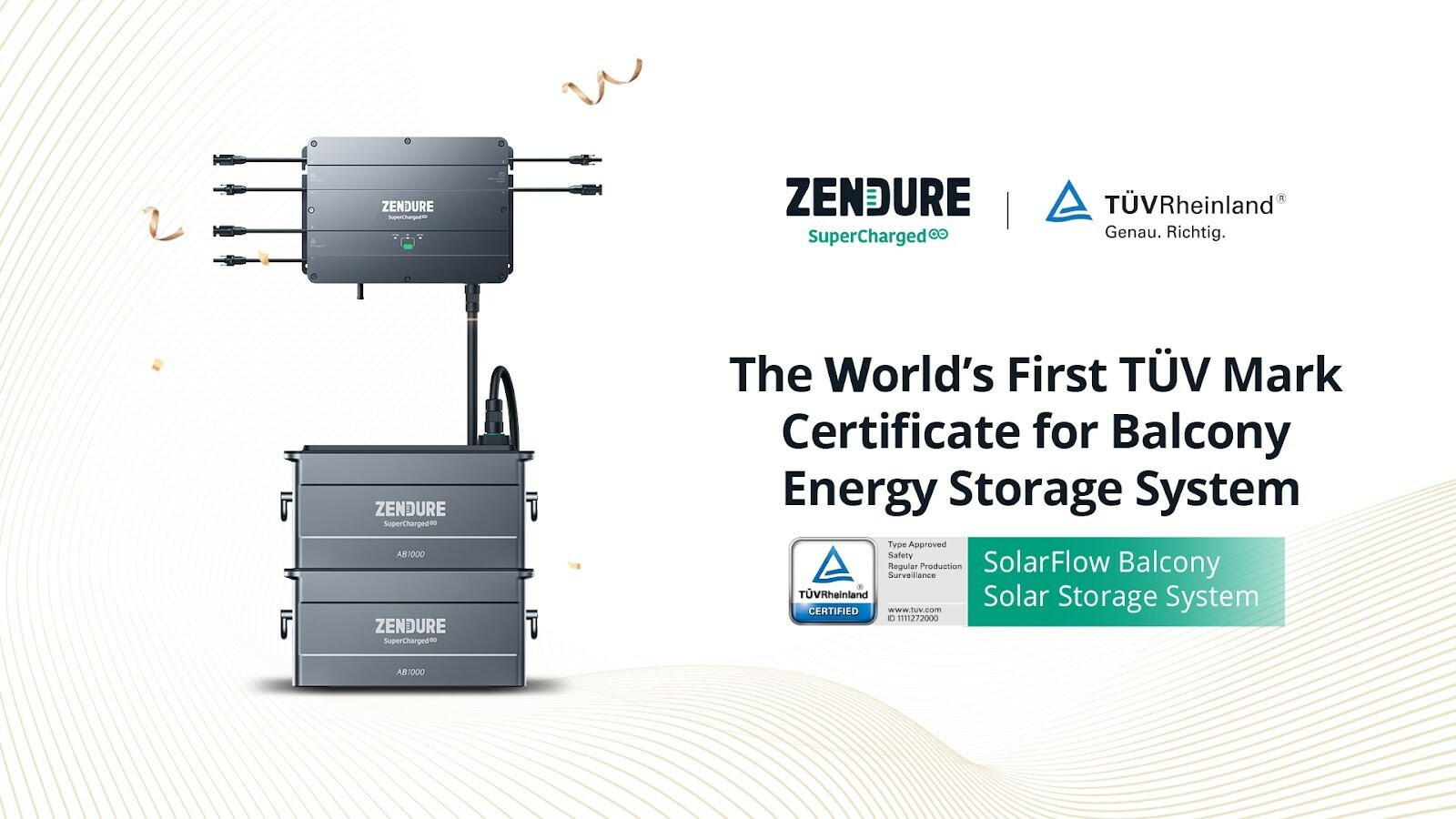 SolarFlow de Zendure logra la primera TÜV Mark para sistemas de almacenamiento de energía en balcones