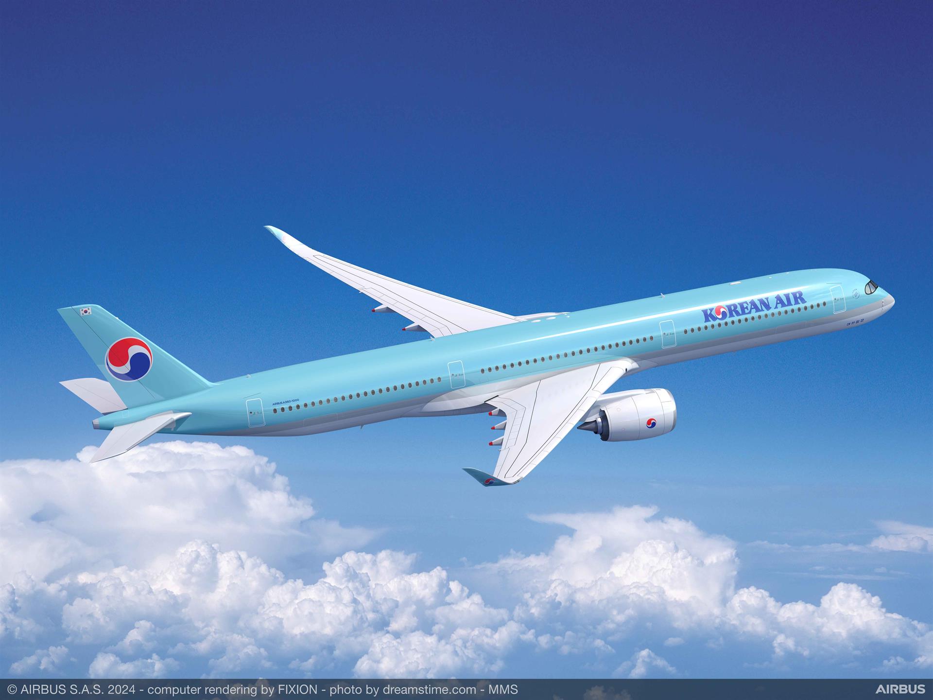 Korean Air firma un pedido de 33 aviones Airbus A350, valorados en más de 10.900 millones