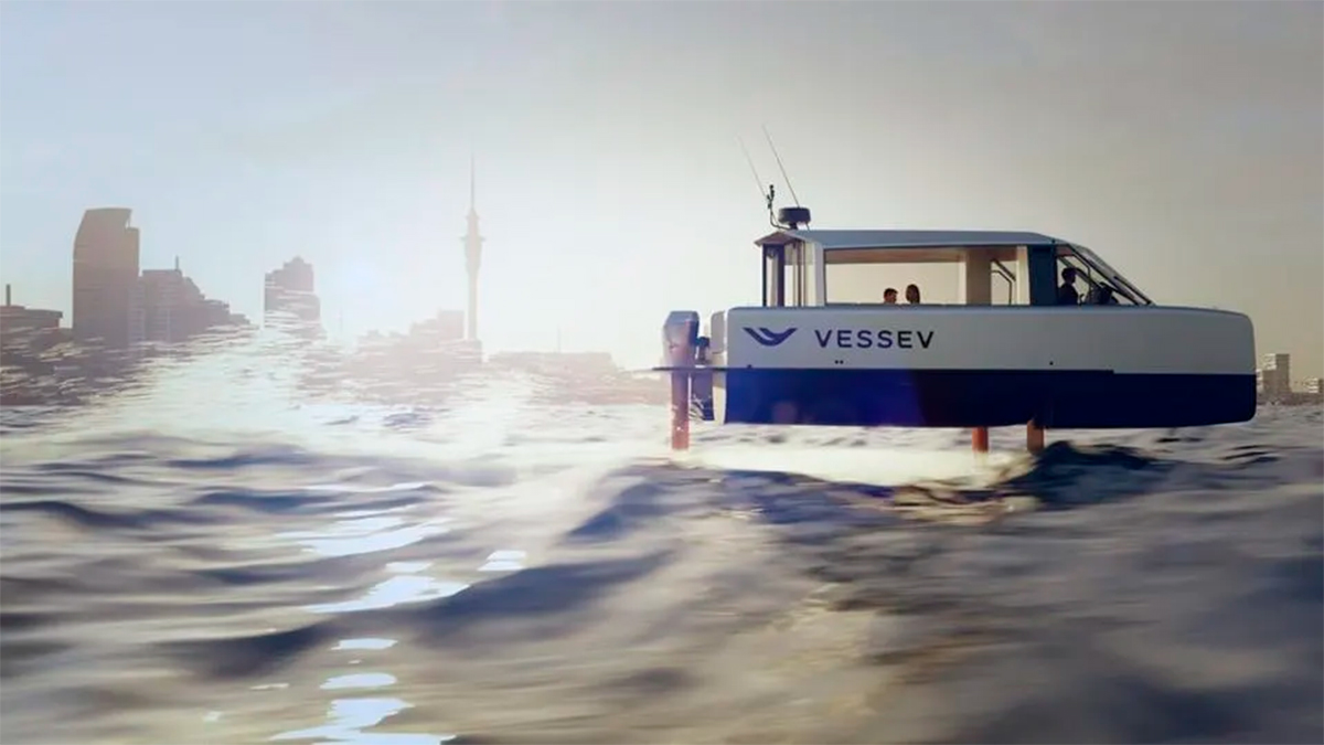 This is Vessev’s new ferry, which uses America’s Cup technology