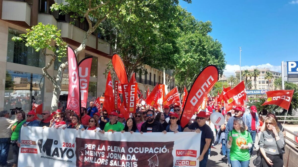 Arranca en Madrid la manifestación del 1 de Mayo por el pleno empleo ...