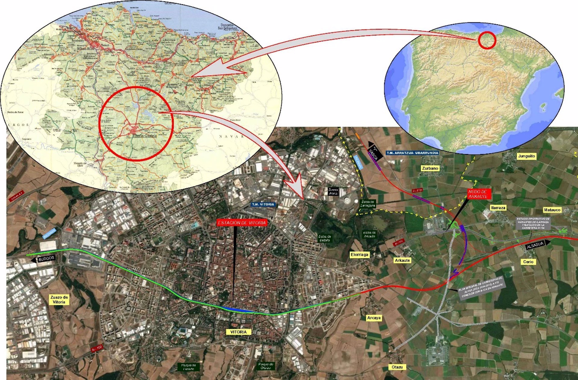 Transportes aprueba el estudio informativo de la integración del ferrocarril en Vitoria-Gasteiz