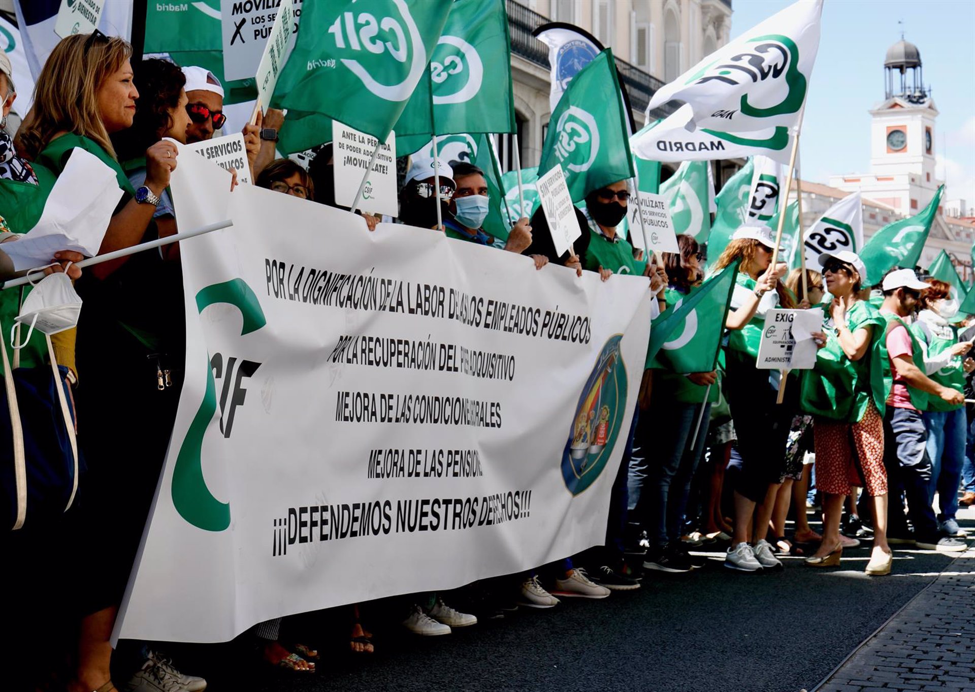CSIF protesta este jueves en Madrid frente al Ministerio de Hacienda para pedir mejoras laborales