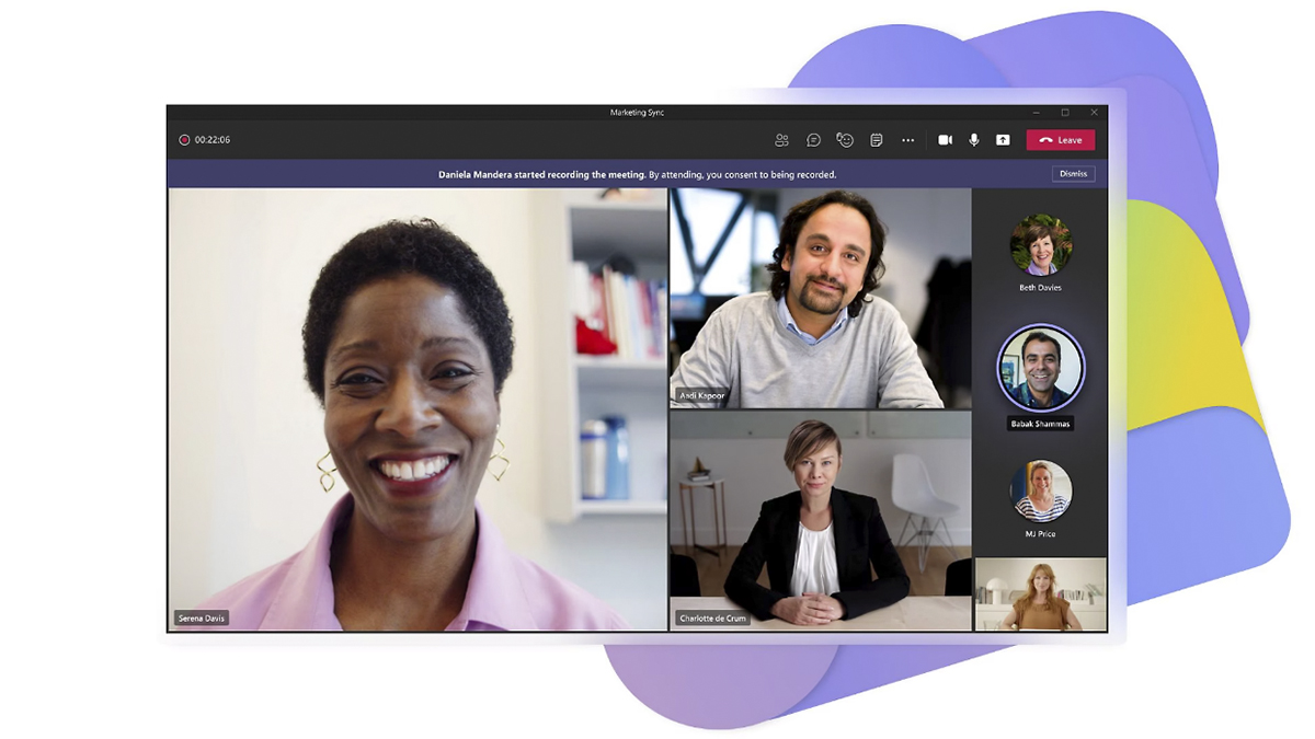 Las miradas de Microsoft Teams