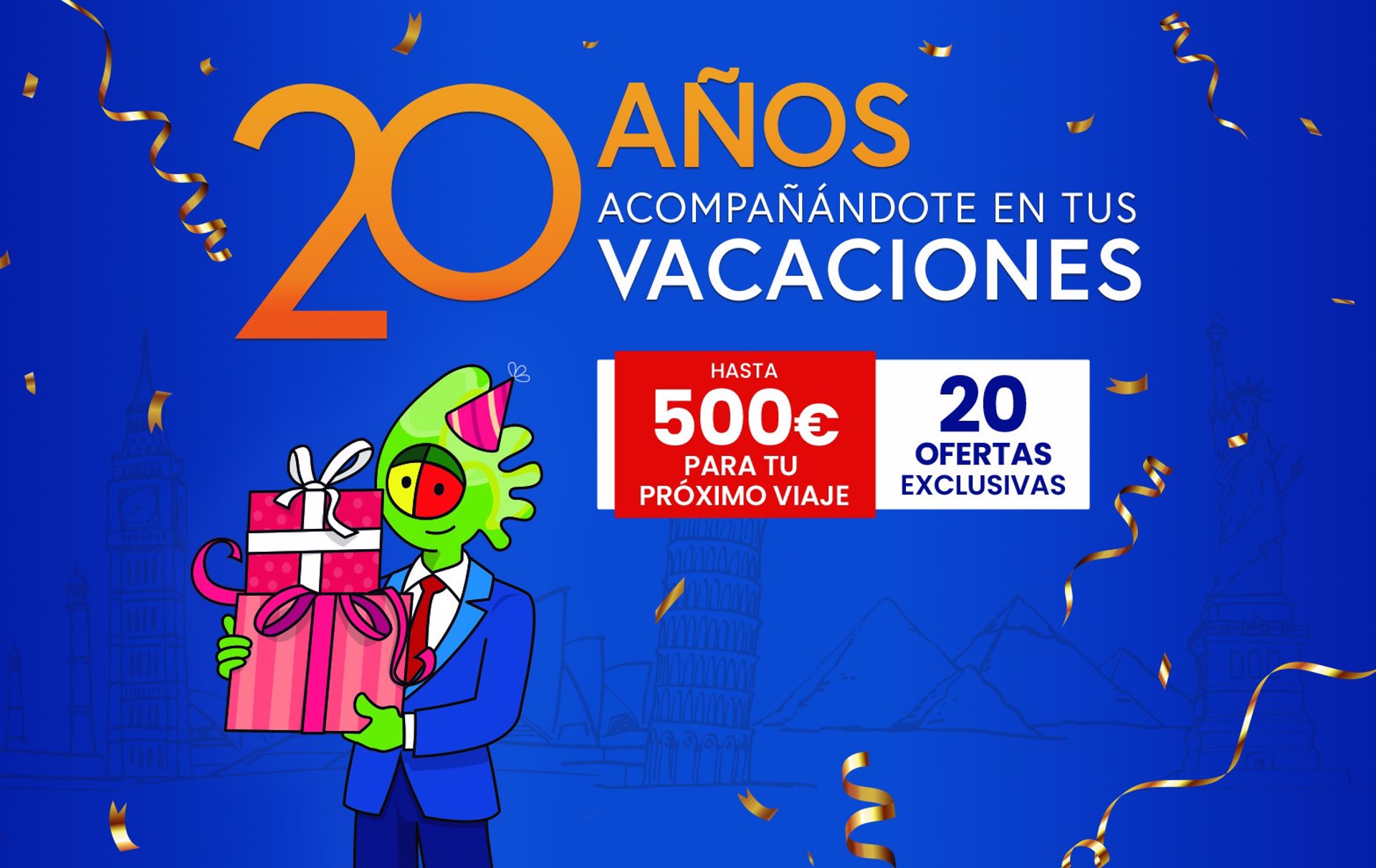 Logitravel (Viajes El Corte Inglés) celebra su 20 aniversario con 20 ofertas exclusivas y hasta 500 euros de crédito