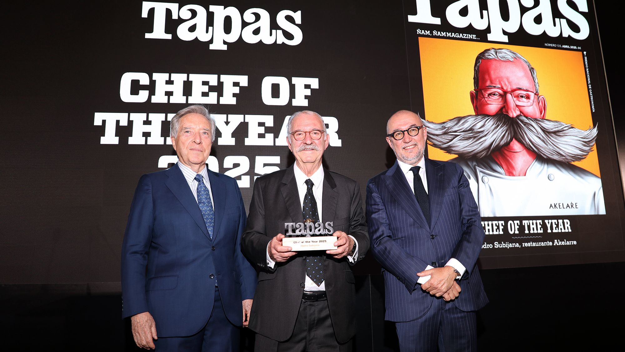Así ha sido la entrega del Chef of the Year 2025 de ‘Tapas Magazine’ a Pedro Subijana
