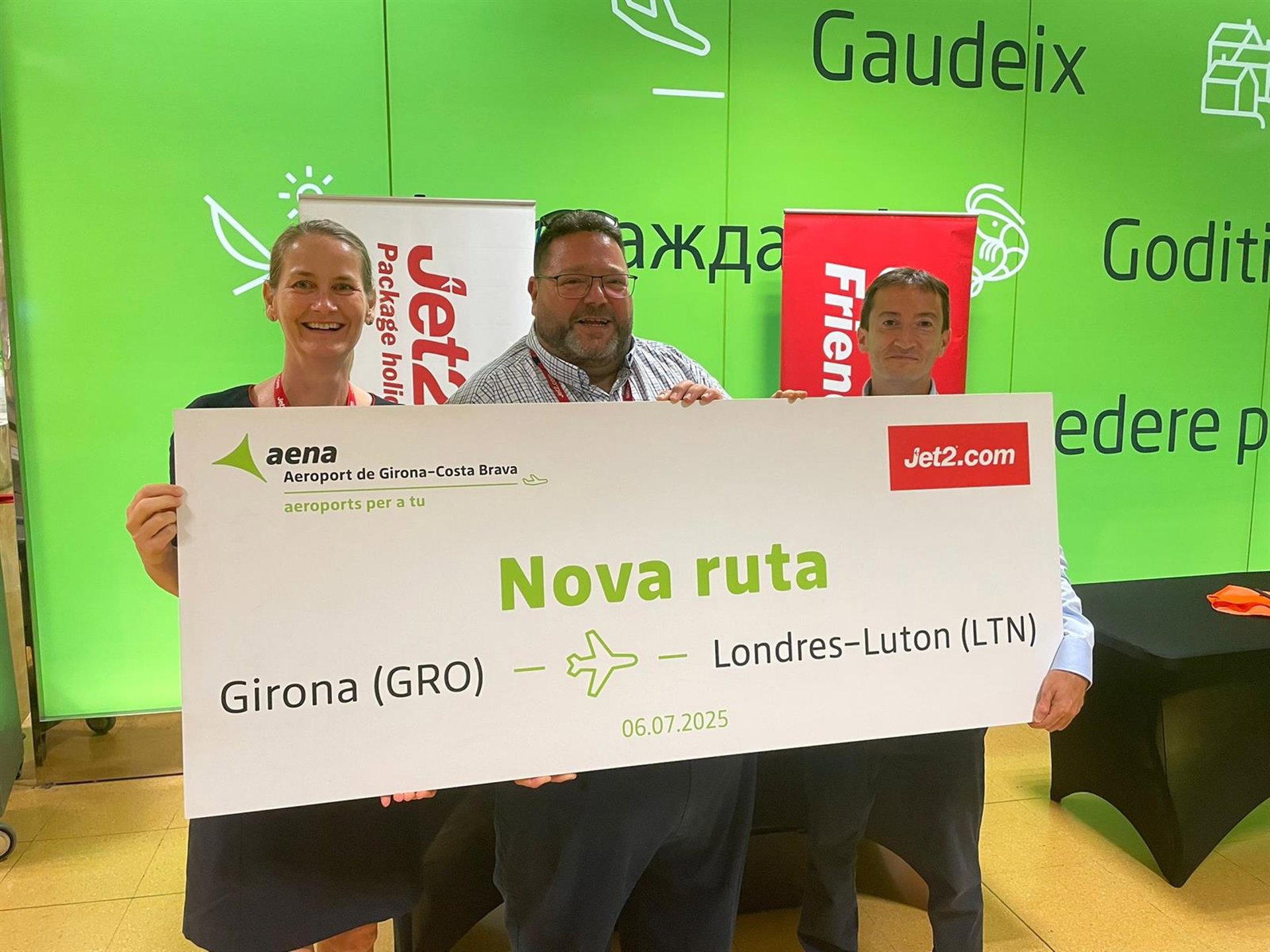 Jet2 estrena nueva ruta entre el Aeropuerto de Girona y Londres-Luton los domingos