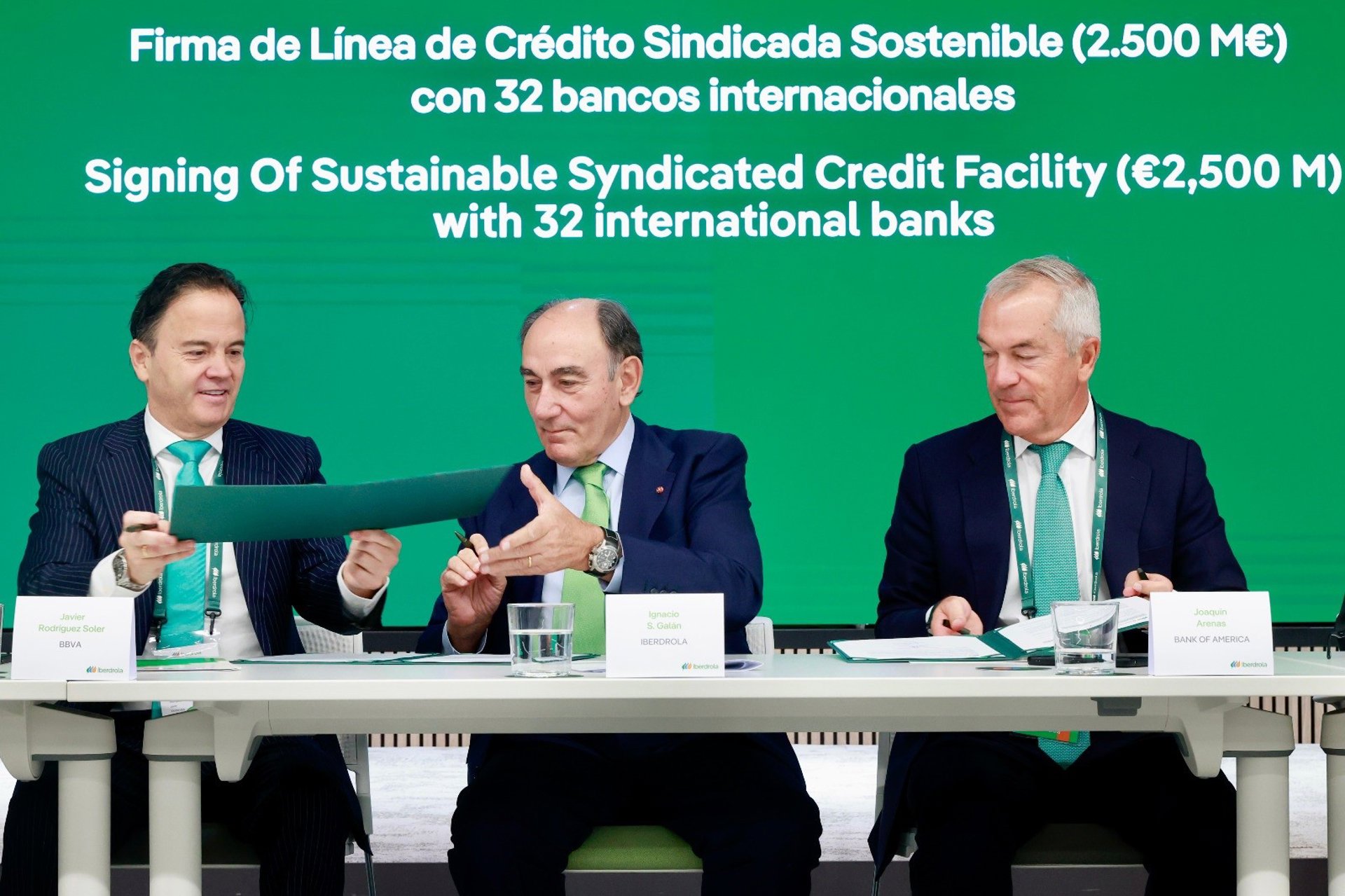 Iberdrola levanta una línea de crédito por 2.500 millones con 32 bancos internacionales