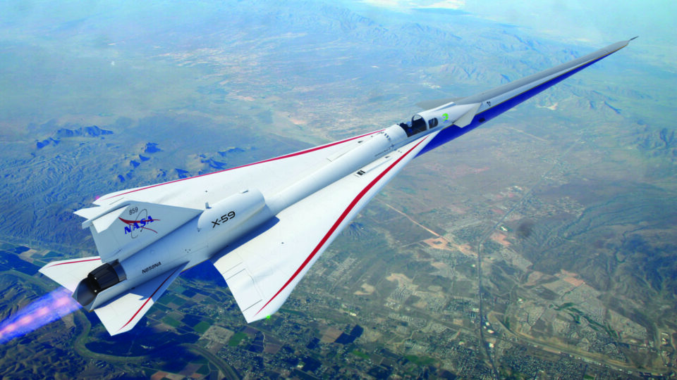 Así ha sido el primer vuelo del X-59, el avión supersónico silencioso de la NASA