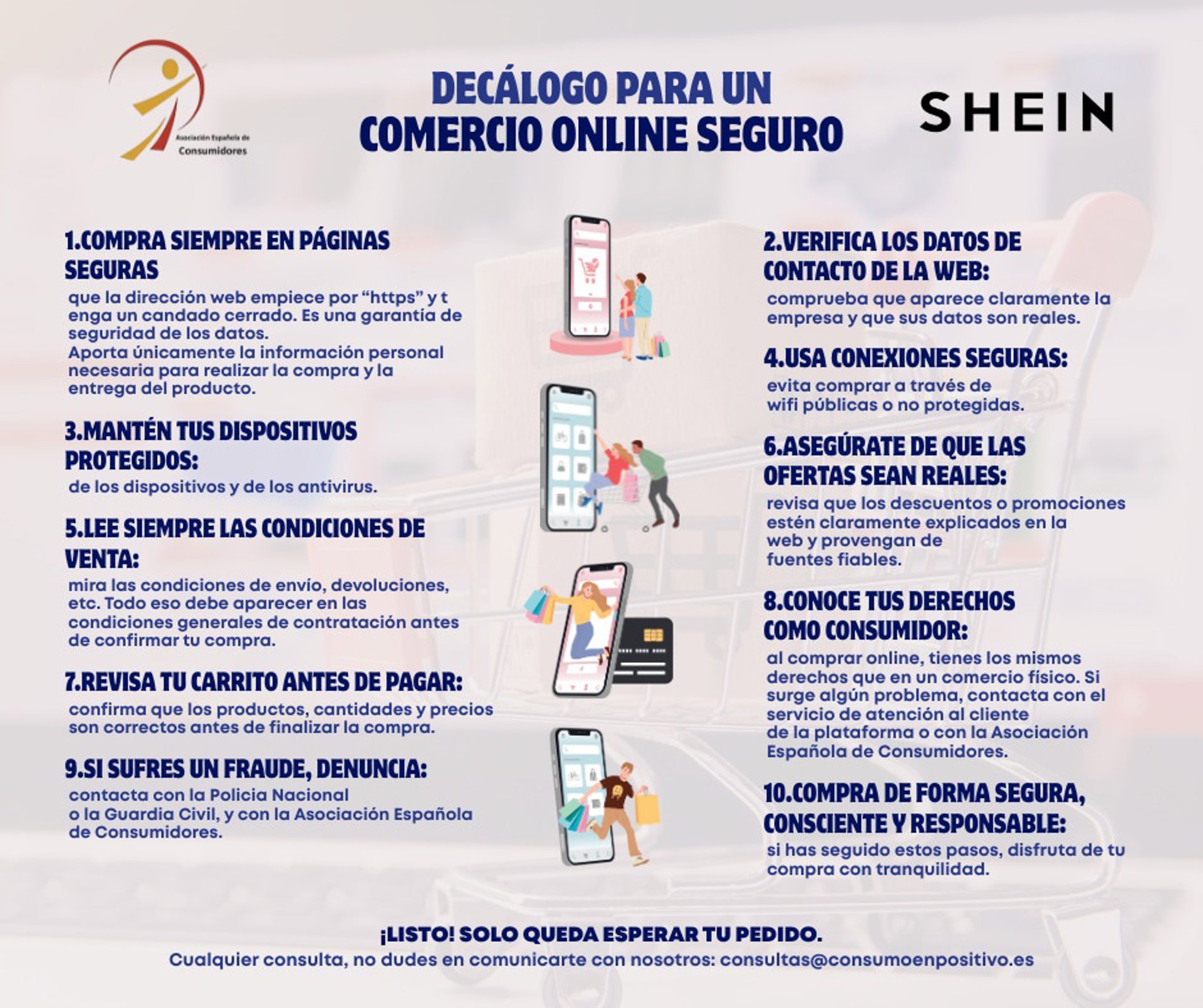 Shein y la Asociación Española de Consumidores lanzan una campaña para prevenir el fraude ‘online’ en Navidad