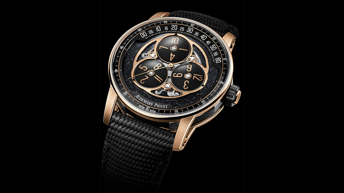 Vuelve la hora errante de Audemars Piguet, ahora en oro rosa y venturina negra