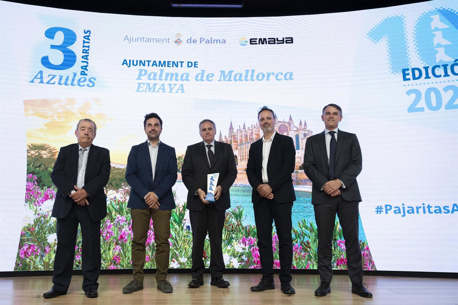 Emaya recibe tres ‘Pajaritas Azules’ por la recogida selectiva de papel y cartón en Palma