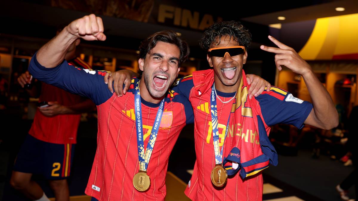 Ferran Torres y Lamine Yamal.
