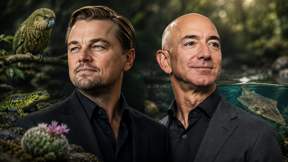 Leonardo DiCaprio y Jeff Bezos lanzan un rescate de 200 millones para salvar 100 especies en peligro de extinción