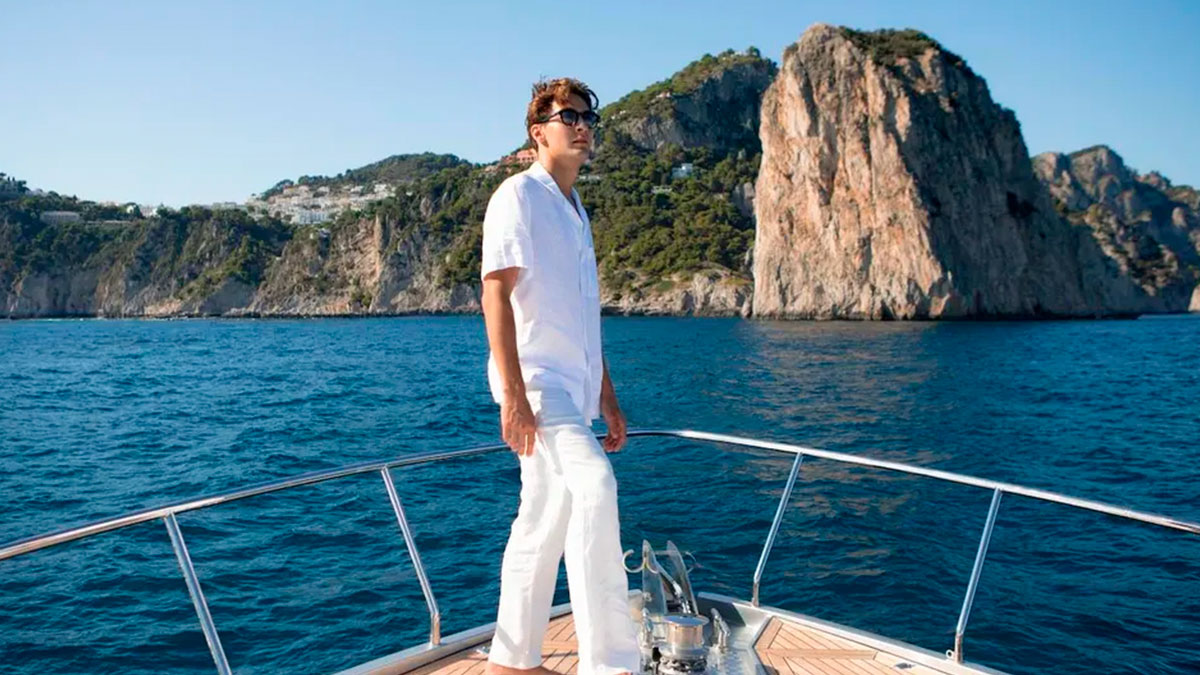 A bordo del nuevo yate del piloto de Fórmula 1 George Russell en Capri